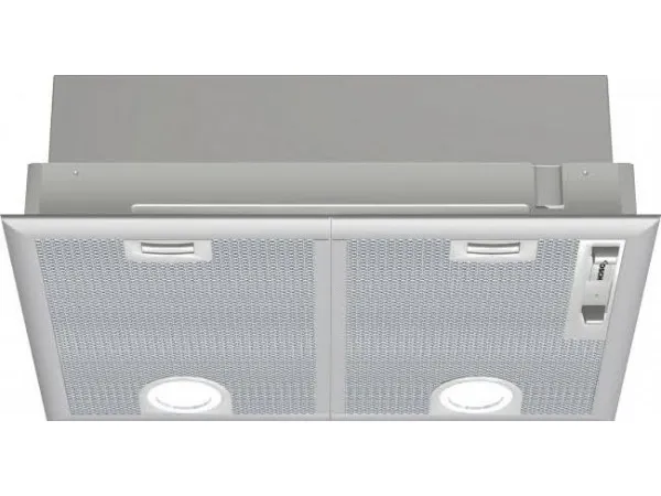 Bosch Serie | 4 DHL555BL - Hætte - tag - Niche - bredde: 50 cm - dybde: 35 cm - udtrækning og recirkulation (-) - med intern motor - metalsølv