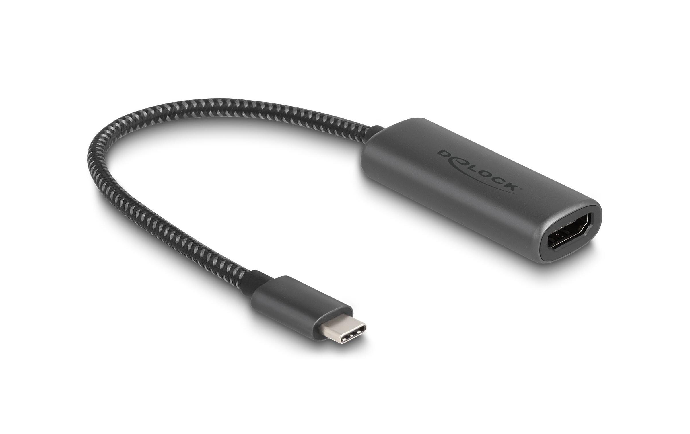Adapter 8K USB Type-C - HDMIDelock ﻿USB Type-C Adapter zu HDMI (DP Alt Mode) 8K mit HDR Funktion Aluminium