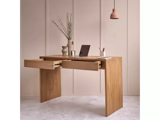 Bureau en bois de teck massif 130 cm