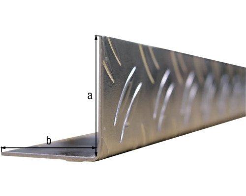 Hoekprofiel aluminium traanplaat 41,2x41,2x1,5 mm, 2 m