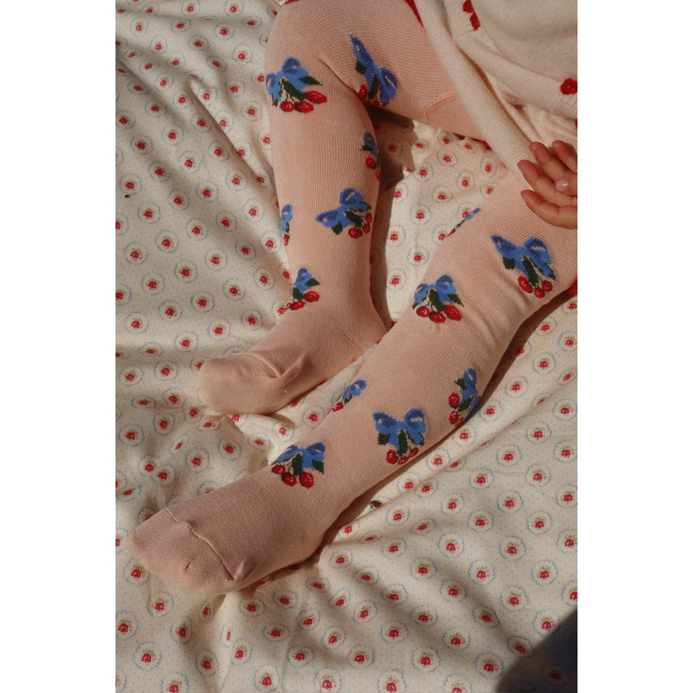Køb Konges Sløjd Amarena/Tramonto 2 Pak Flower Og Cherry Jacquard Strømpebukser