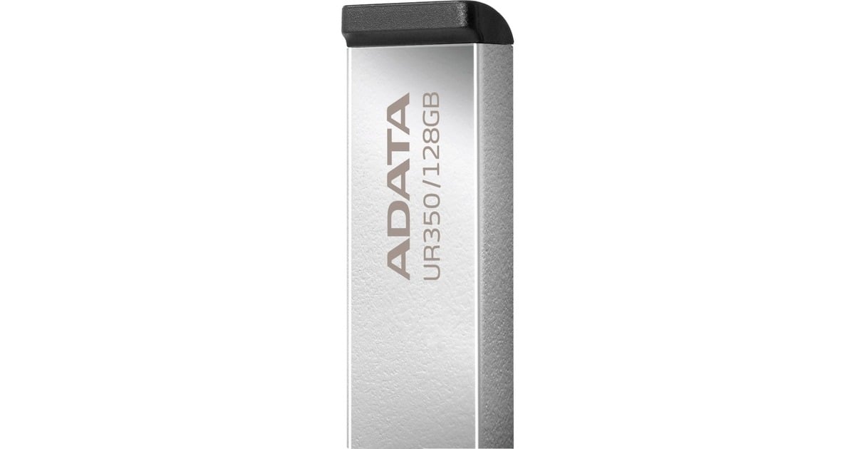 ADATAUR350 128 GB usb-stick  (nikkel/zwart, USB-A 3.2 Gen 1 (5 Gbit/s))