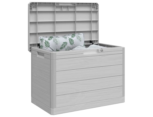 VIDAXL - Coffre Boîte à coussins d'extérieur gris 77,5x44,5x53 cm polypropyl...