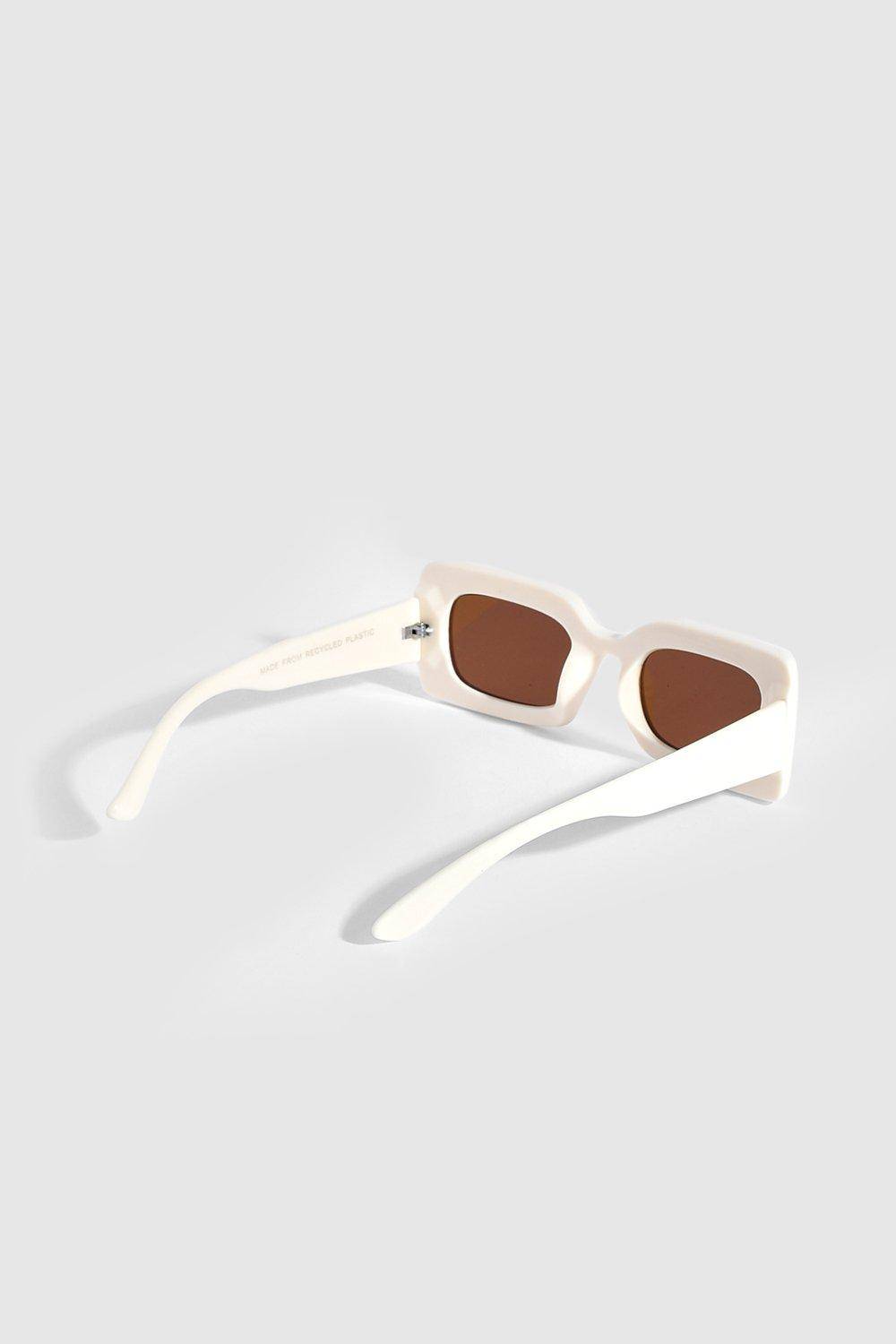 boohoo Lunettes de Soleil Rétro Crème