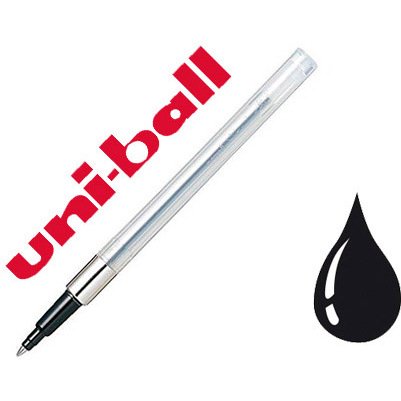 Recharge uniball power tank pointe acier inoxydable écriture tous angles surfaces humides conditions extrêmes noir