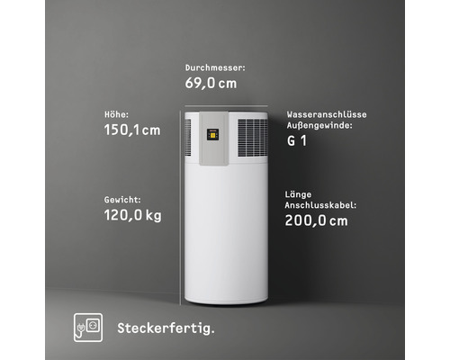 Stiebel Eltron WWK 220 elektronische warmtepomp voor warm tapwater, 220 liter