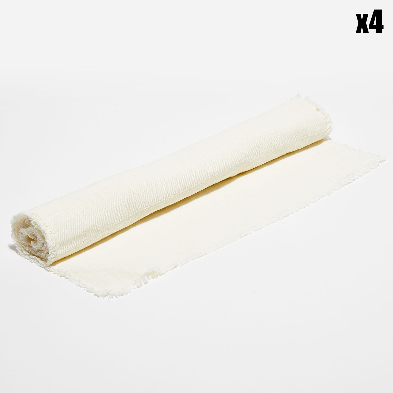 Pomax 4 Sets de table A Tavola blancs - 140x40 cm