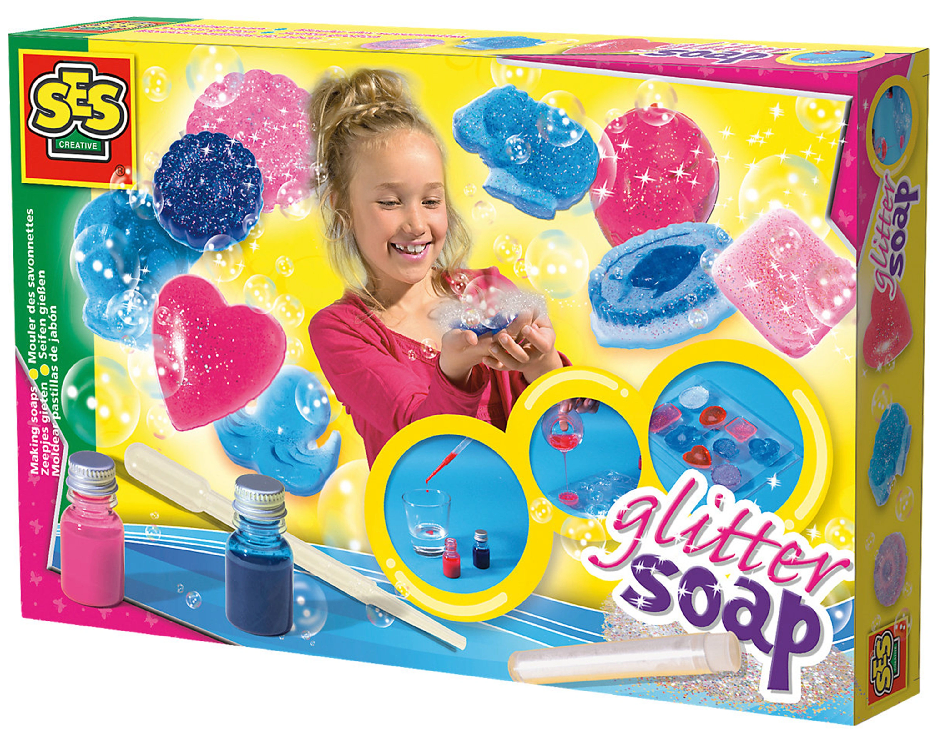 Bastelset GLITZER SEIFE in pink/blau