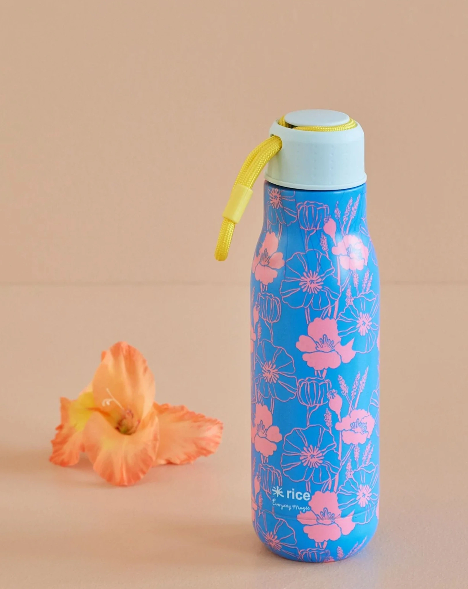 Edelstahl-Trinkflasche POPPY LOVE (500ml) in blau
