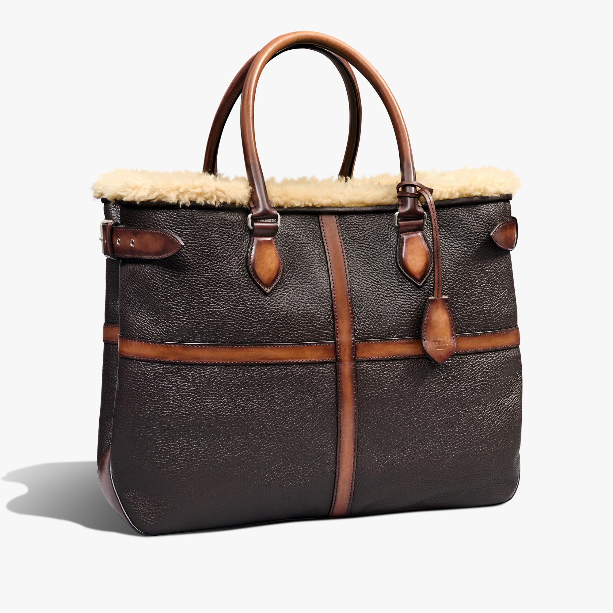 Cabas Toujours XL En Cuir De Cerf Et Shearling