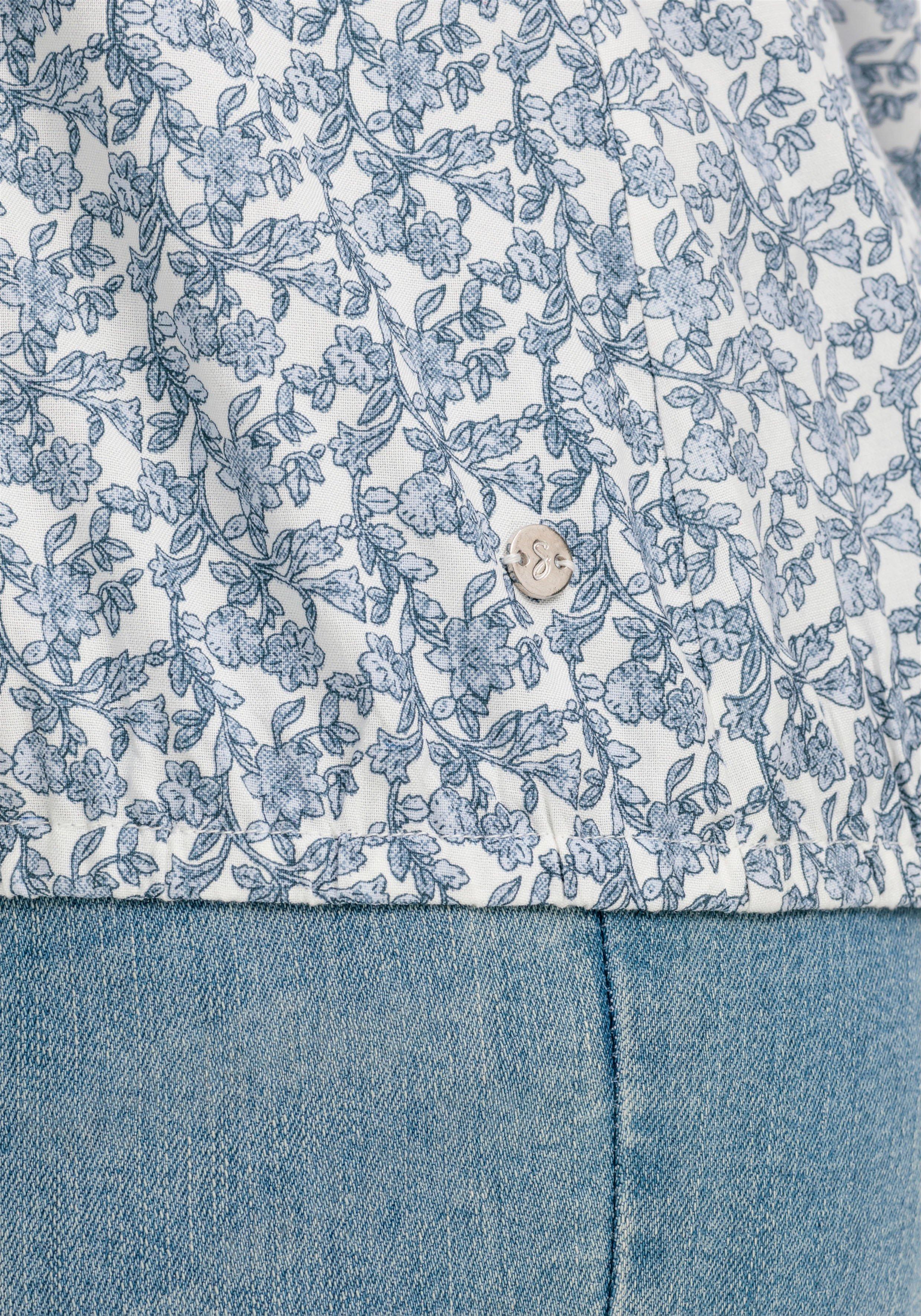 Tunika mit Blumenprint und Saum-Gummizug