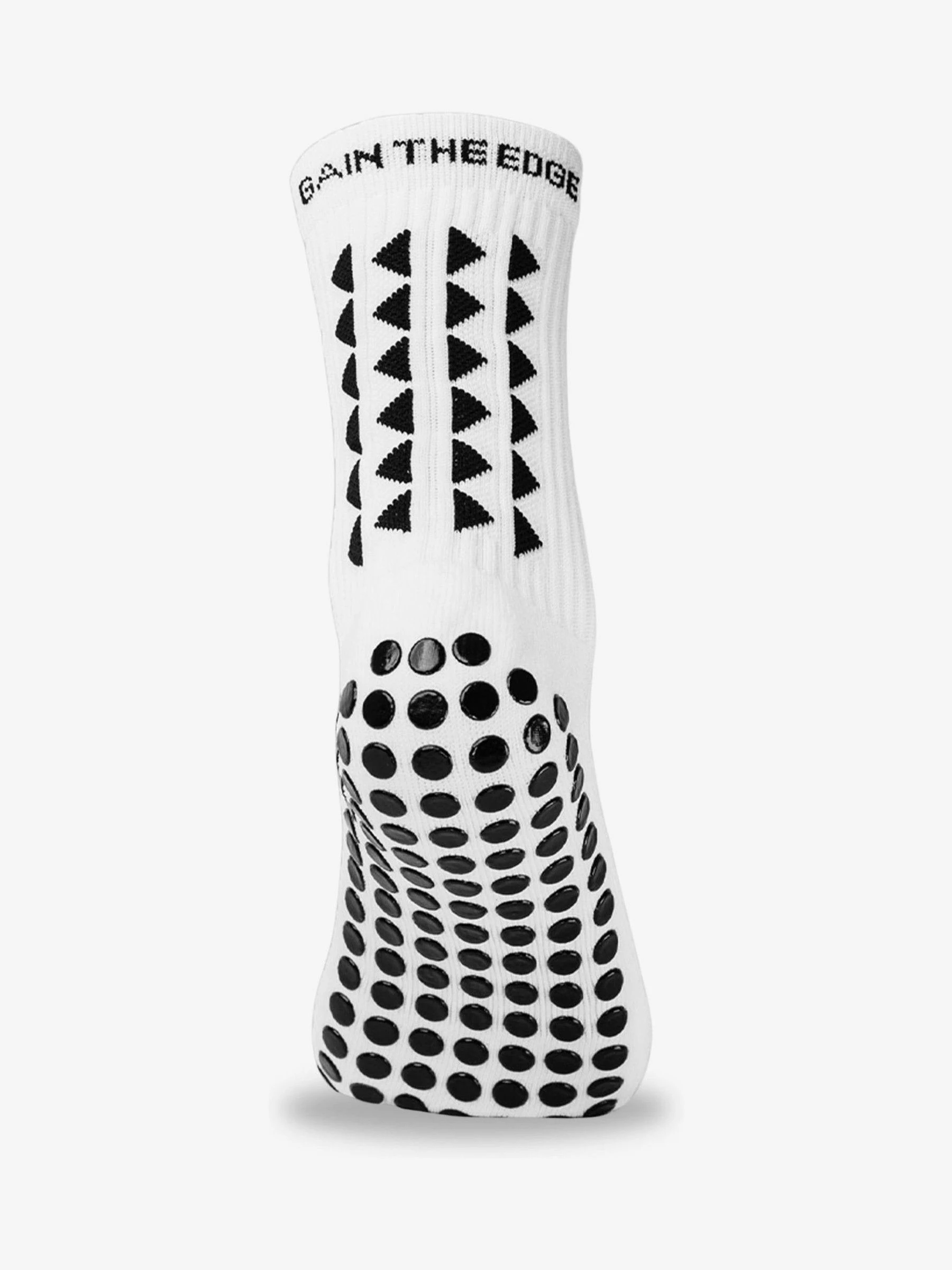 Wit/zwart - Gain the Edge Midcalf Football Grip 3.0 Socks