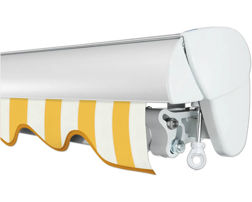 SOLUNA Semi-Cassette Luifel Classic 2.5x1.5 Stof Design S2015 Frame E6EV1 Zilver Geanodiseerd Aandrijving Rechts Inclusief Slinger