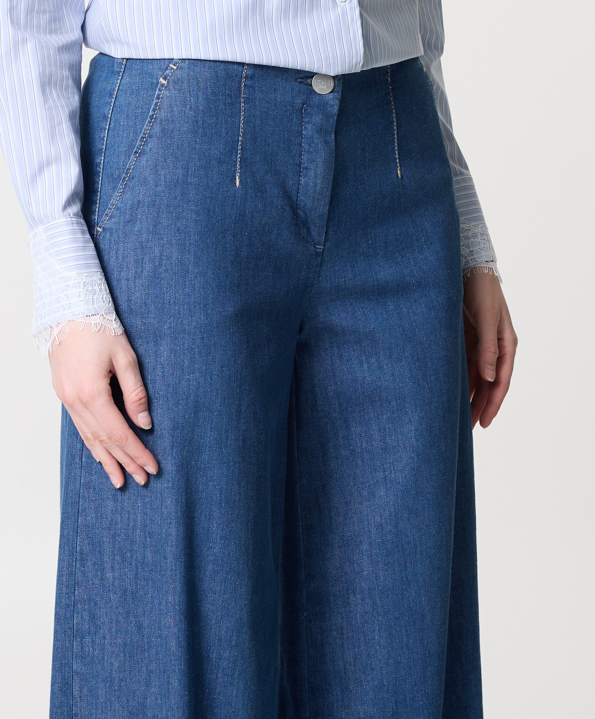 Toni Jenny Palazzo dames jeans blauw