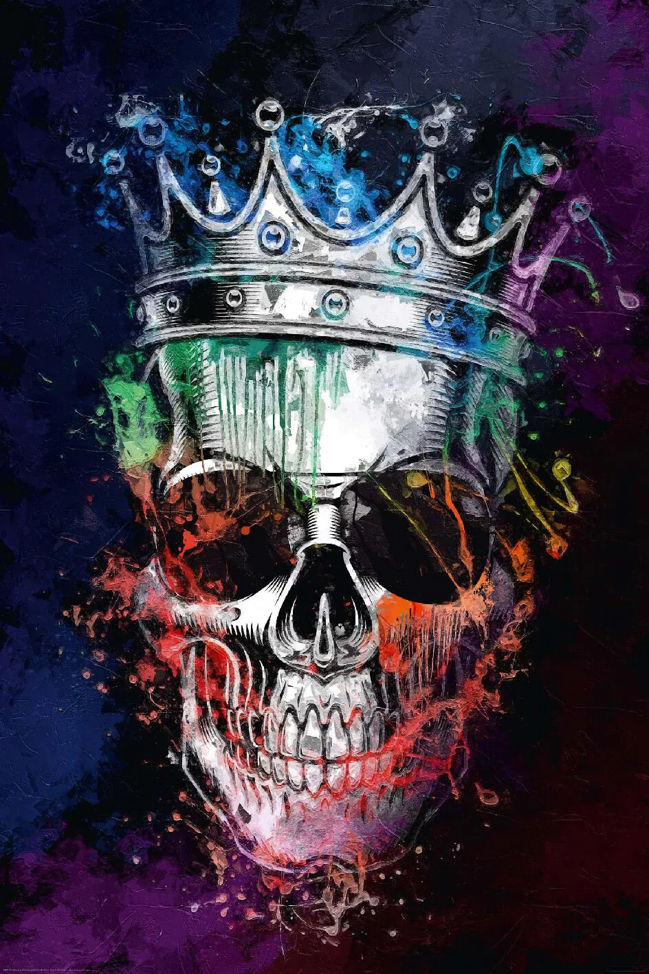 Poster Skull Crown, 61 x 91 cm