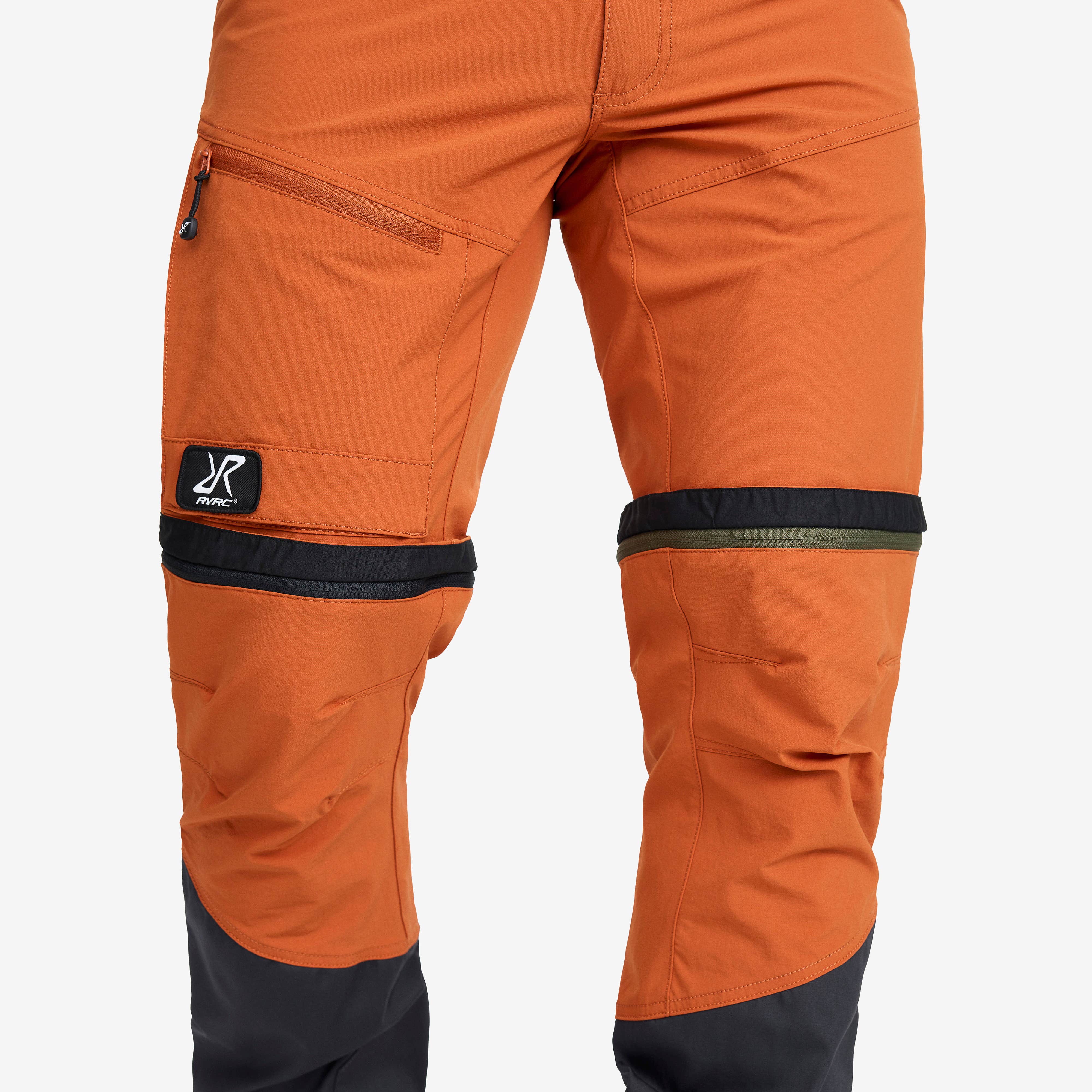 Range Pro Stretch Zip-off Pants Herre Teracotta Brown/Anthracite