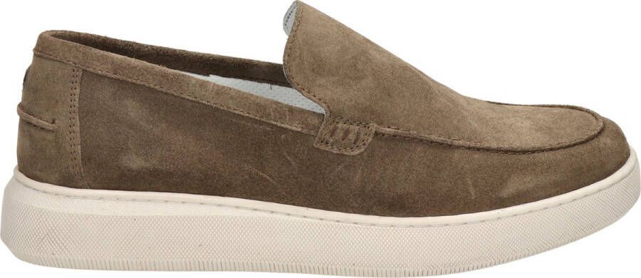 Australian Taupe Suède Loafer met Rubberembleem Beige Heren