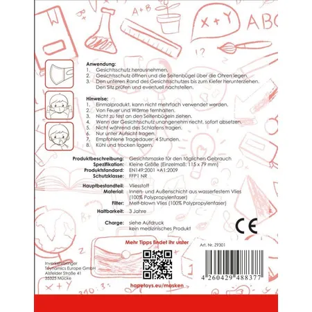 Hape Kinder Schutzmaske, 5 Stück