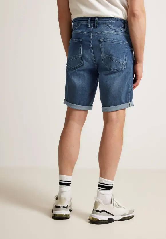 Regular Fit Jeansshorts - indigo blue wash