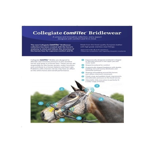 Cabeçada de cavalo em couro de cristal universitário