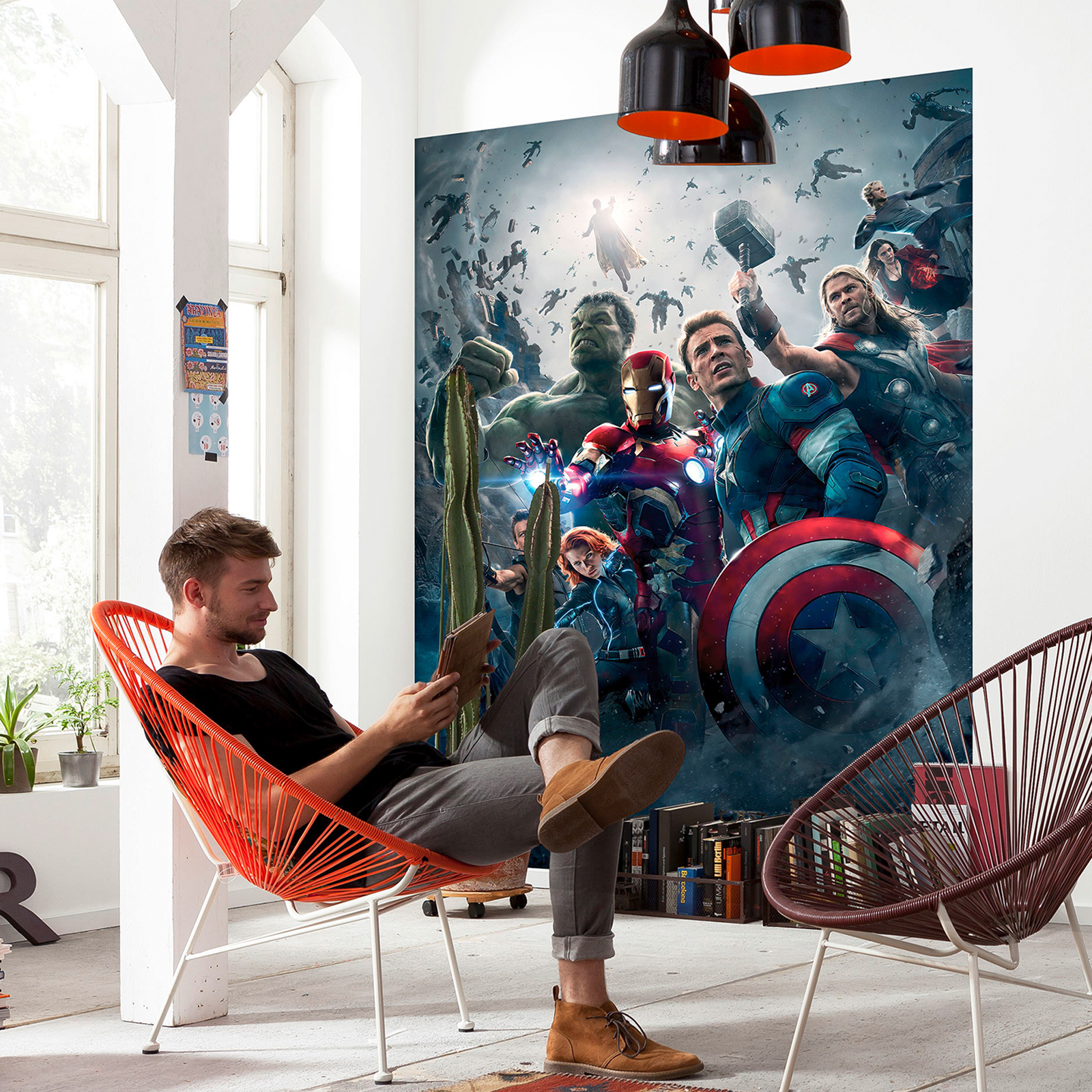 Papier-Fototapete AVENGERS AGE OF ULTRON - bunt - 1,84 Meter