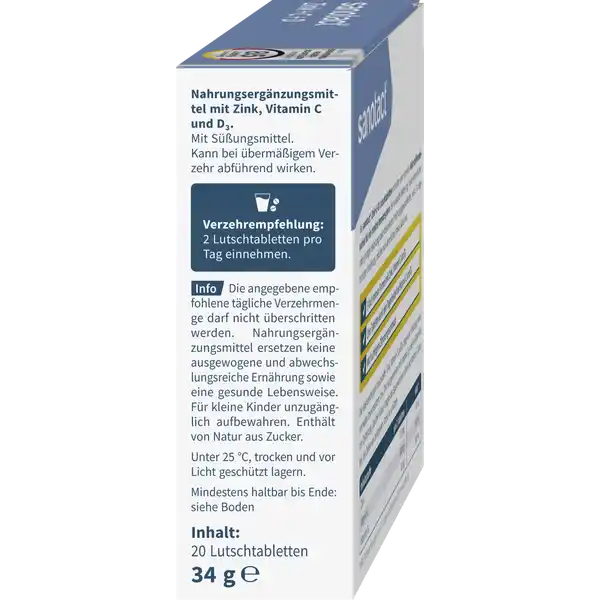 Zink + C + D Lutschtabletten