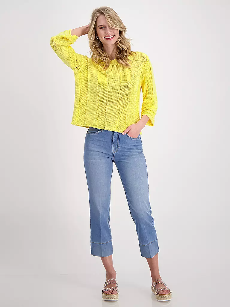 MONARI Jeans Flared Fit 3/4  blau