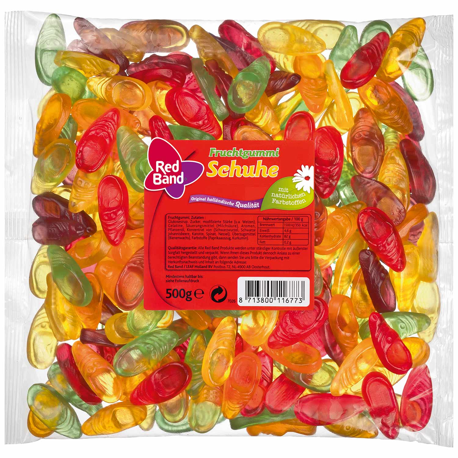 Red Band Fruchtgummi Schuhe 500g MHD:29.3.26