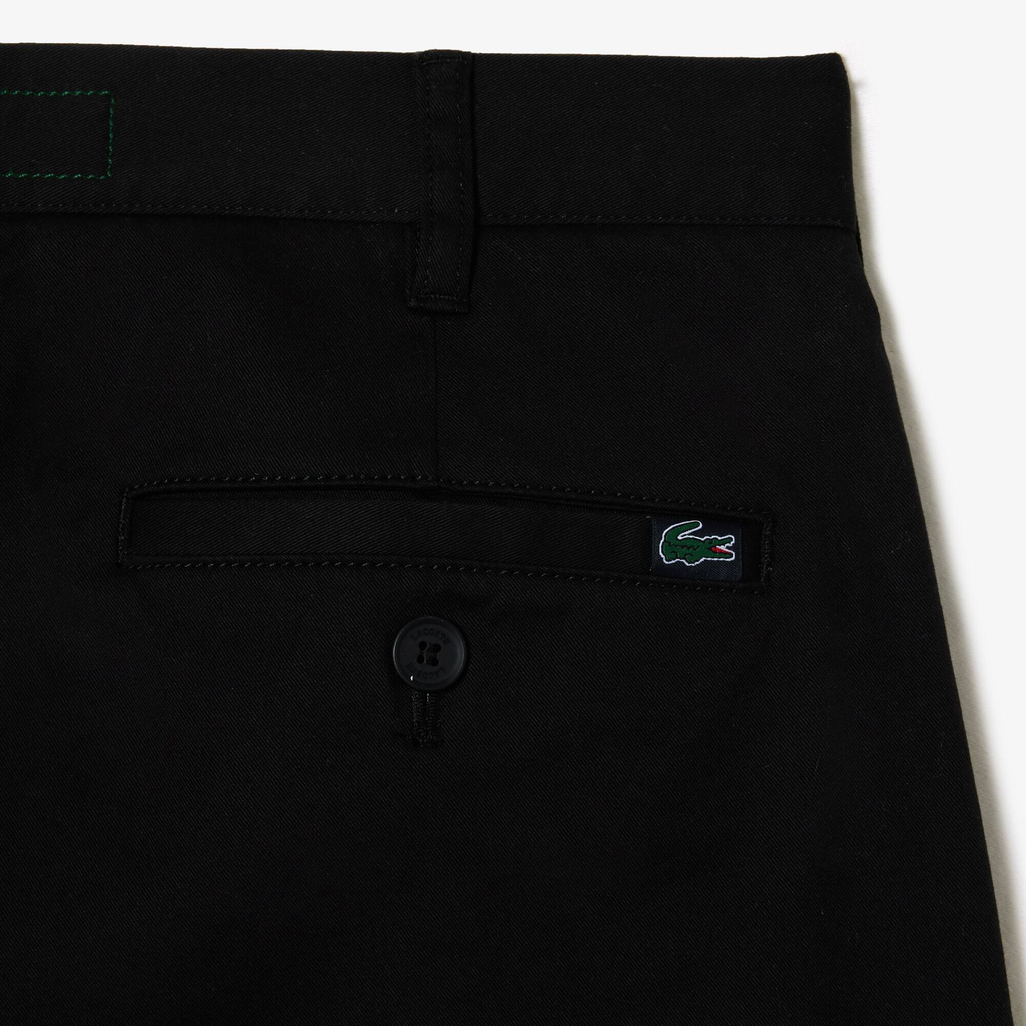 Pantalon chino slim fit en coton stretch Pantalons & Shorts - Noir - Lacoste - Homme