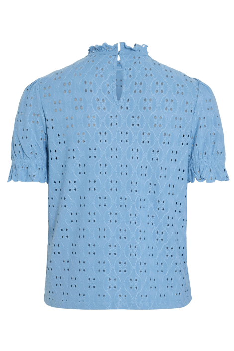 Vila blauwe dames blouse
