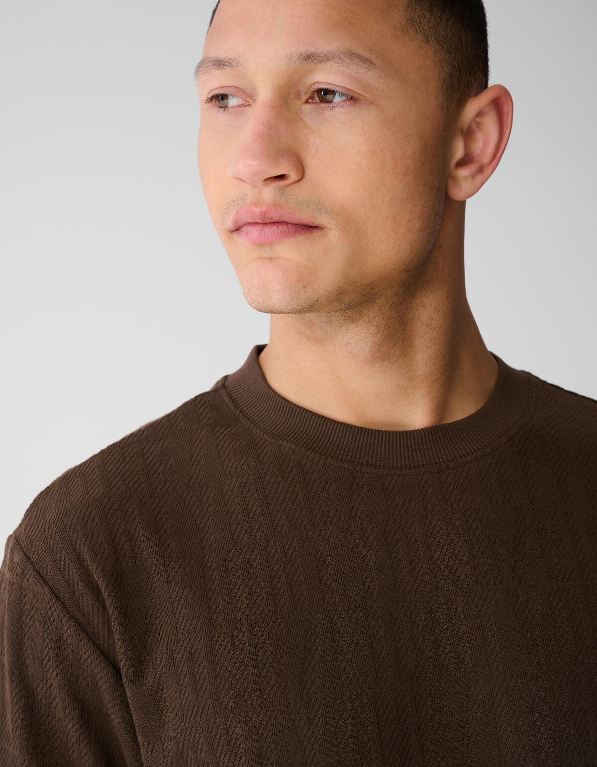 Eighty One Tekst T-shirt Donkerbruin