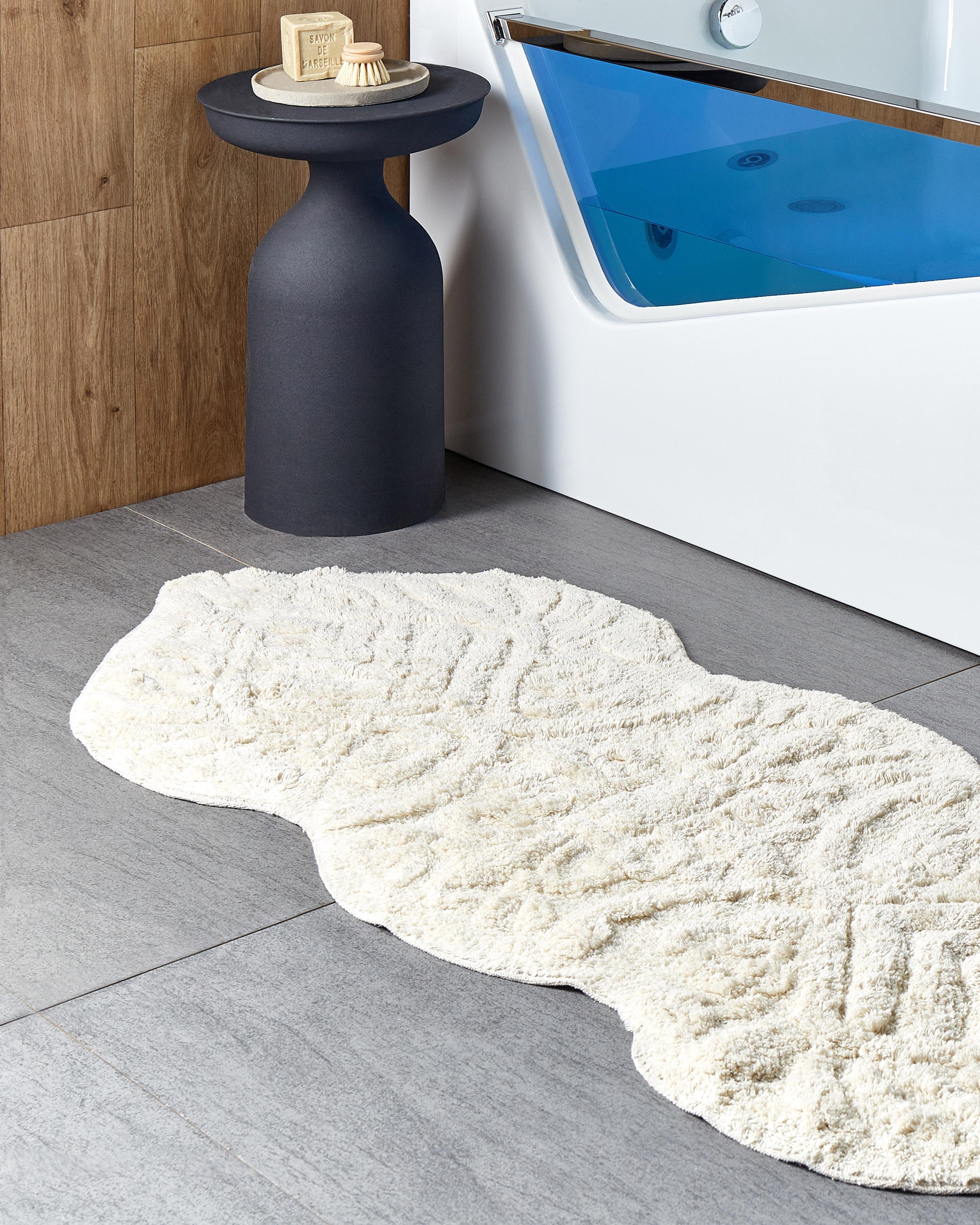 Badmat CANBAR Lichtbeige 150 x 60 cm Katoen
