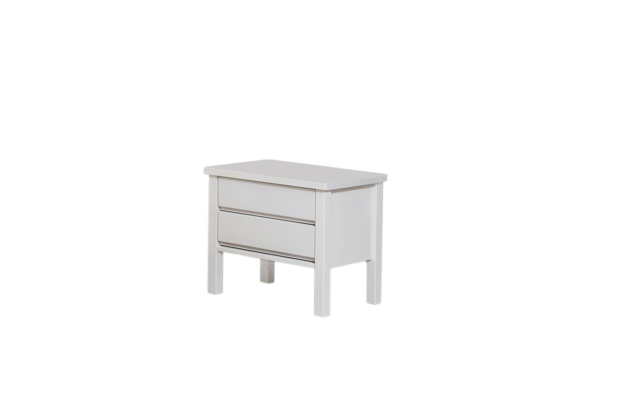 Nachttisch Jasmine 56 x 48 x 38 cm Buche weiß lackiert