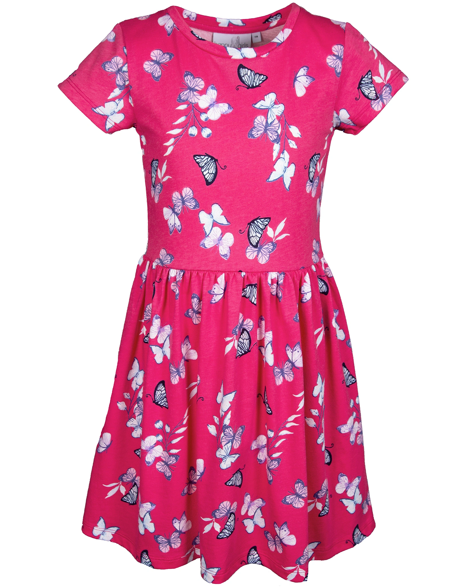 Kurzarm-Kleid SOMMERFALTER in pink