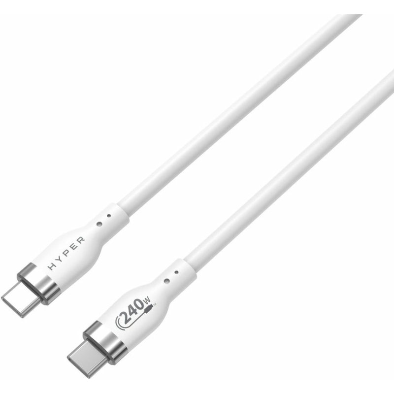HYPER HJ4002WHGL câble USB USB 2.0 2 m USB C 0,48 Gbit/s 240 W Blanc