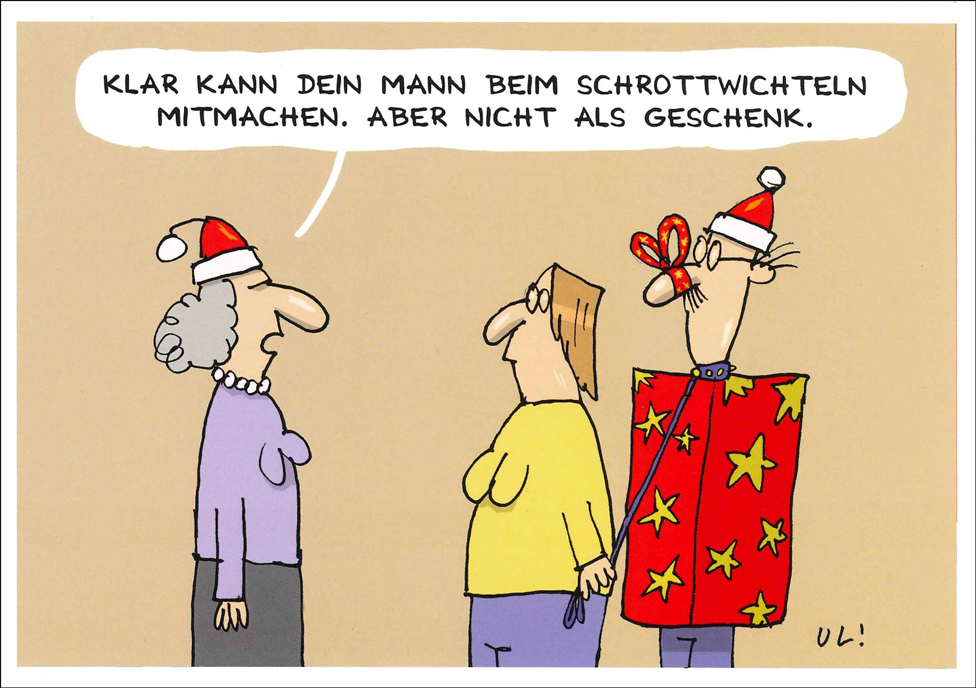 Postkarte 'Dein Mann beim Schrottwichteln' günstig bestellen