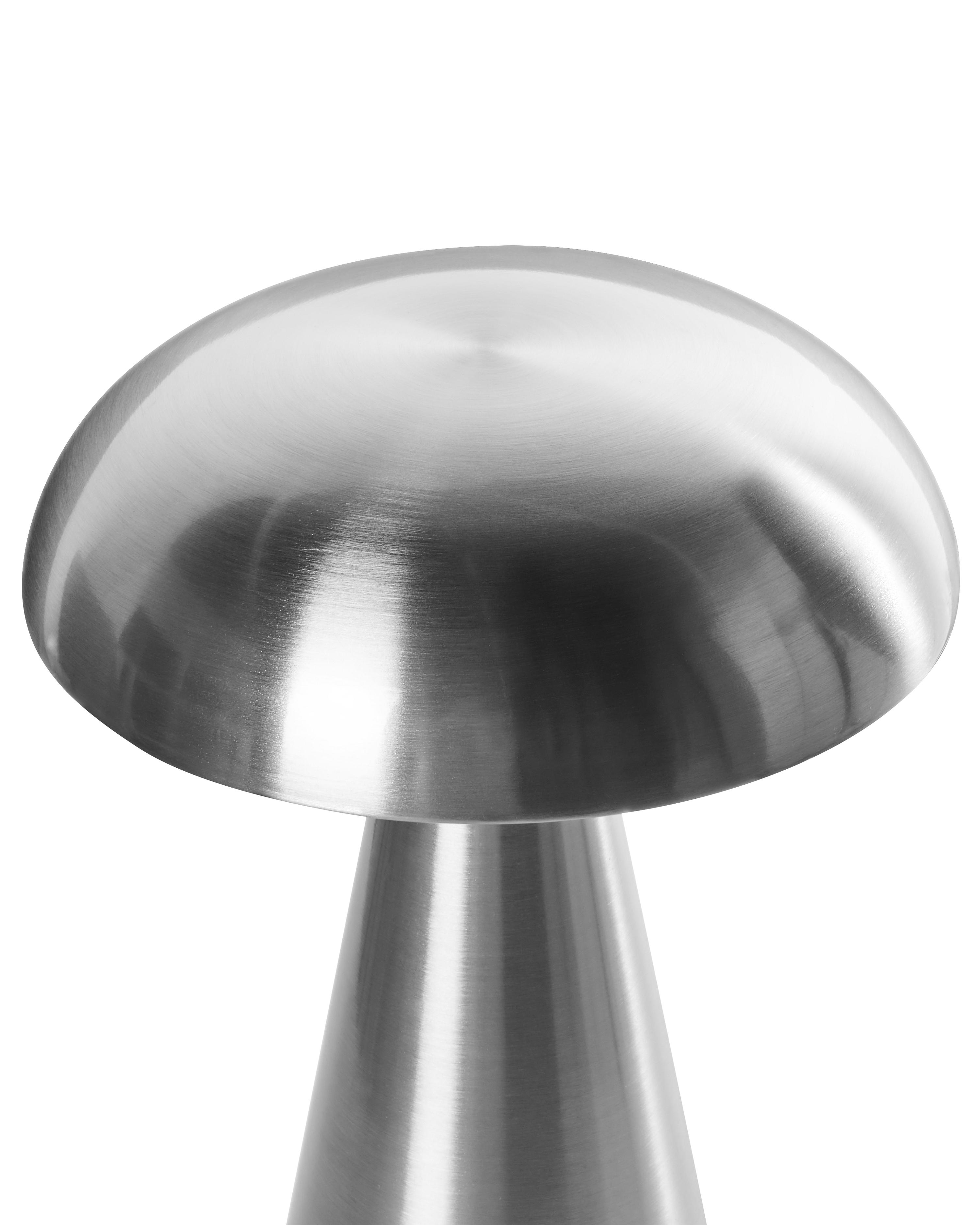 Set van 2 draadloze LED tafellampen KULFO met dimmer Metaal Zilver
