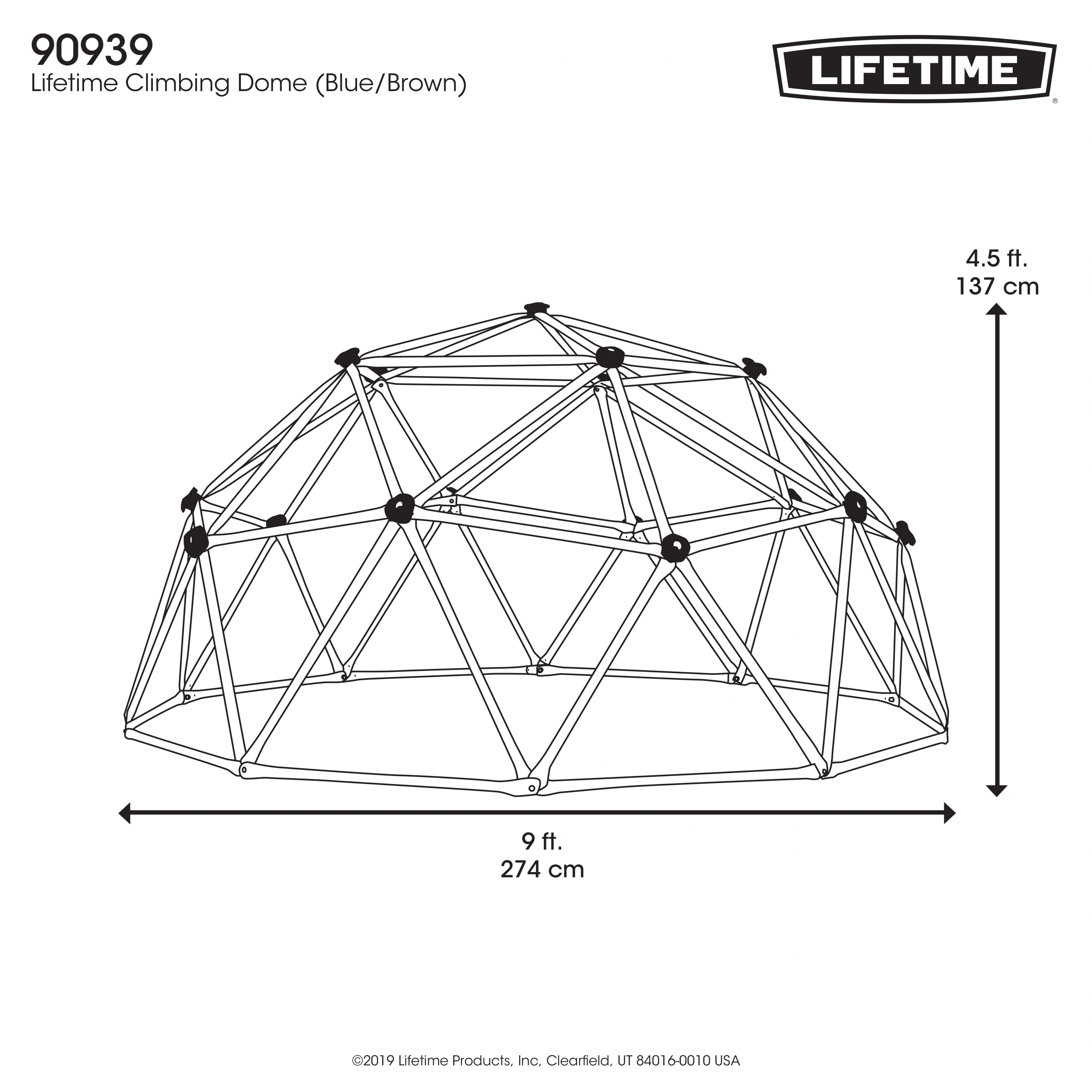 Klettergerüst GEODOME Metall (Größe: 274x137cm)