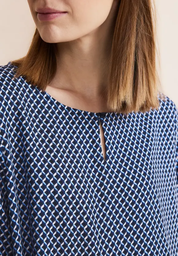 Minimalprint Bluse - light spring blue