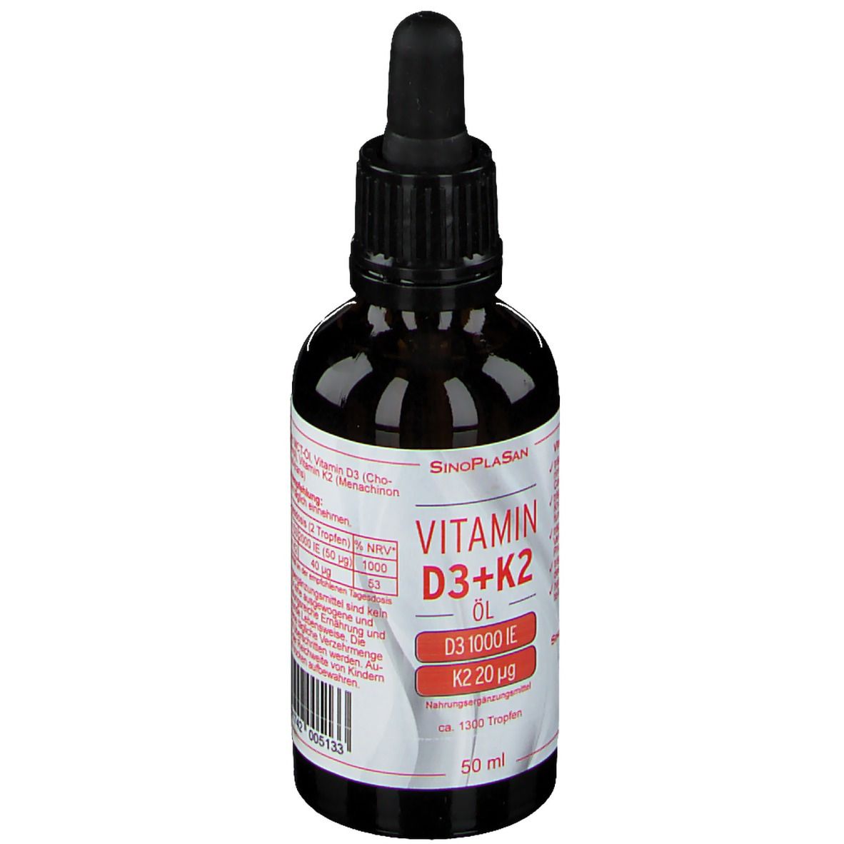SinoPlaSan Vitamin D3/K2 Öl
