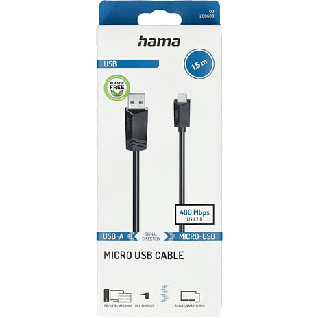 HAMA micro-USB kabel 1,50 meter