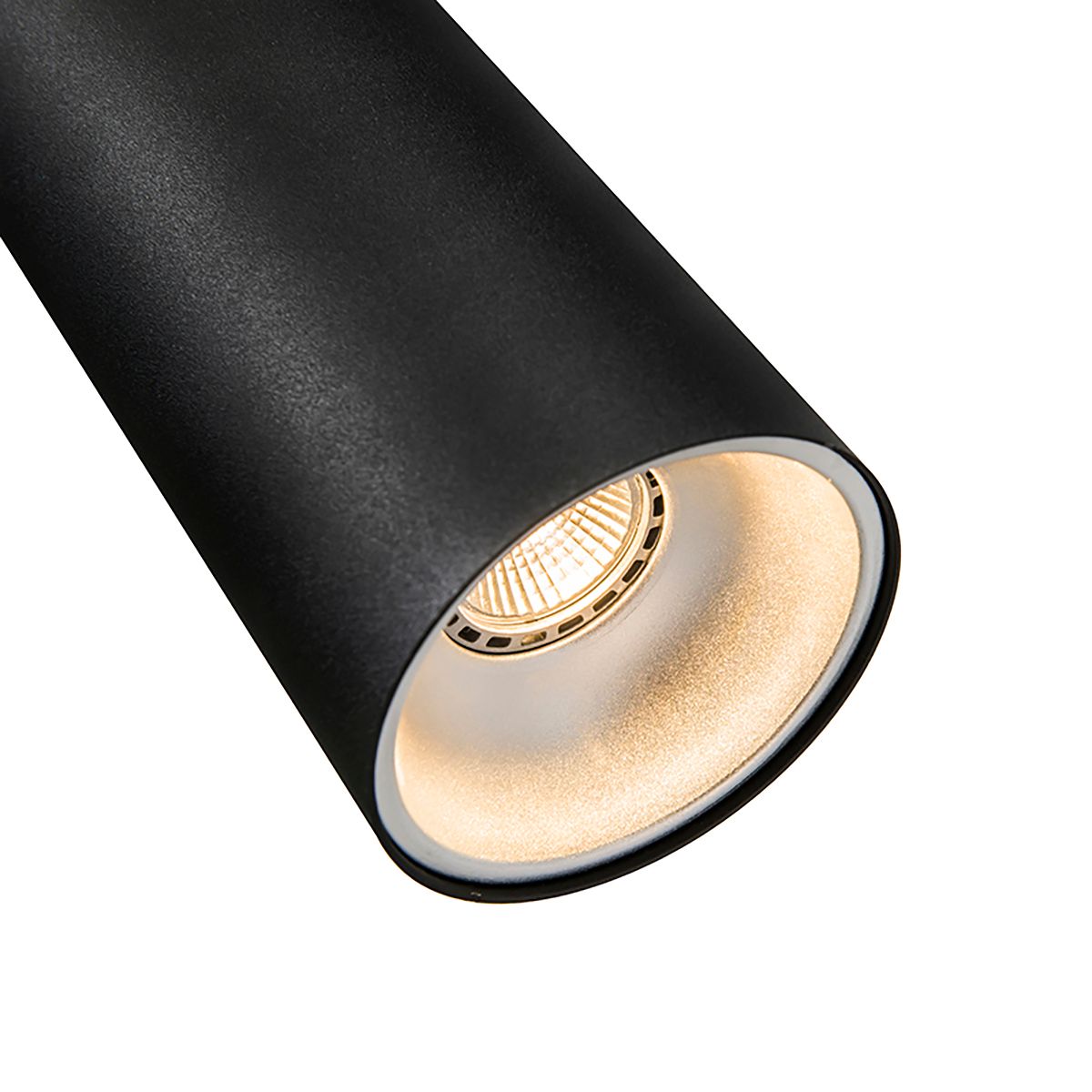Design hanglamp zwart incl. rail adapter 1-fase - Iconic Tubo