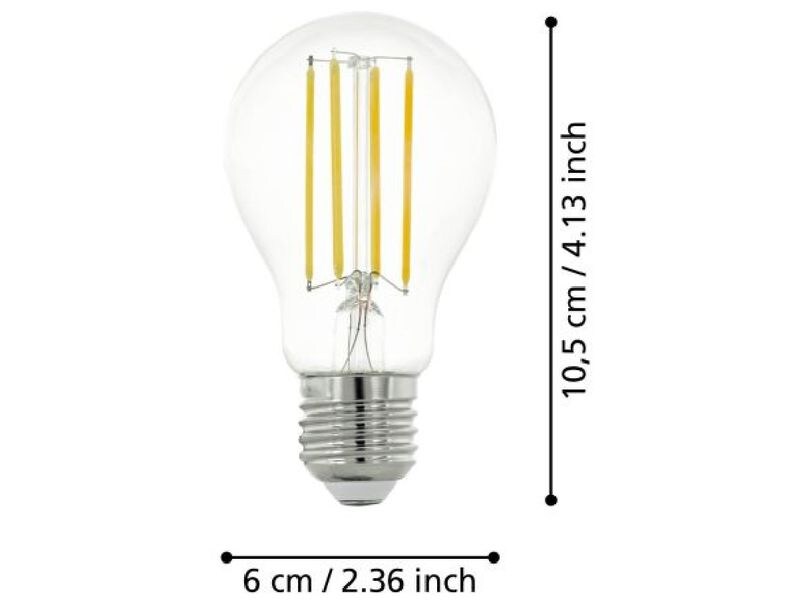 EGLO Leuchten Lampe 8 W E27 Warmweiss Filament LED-Glühbirne