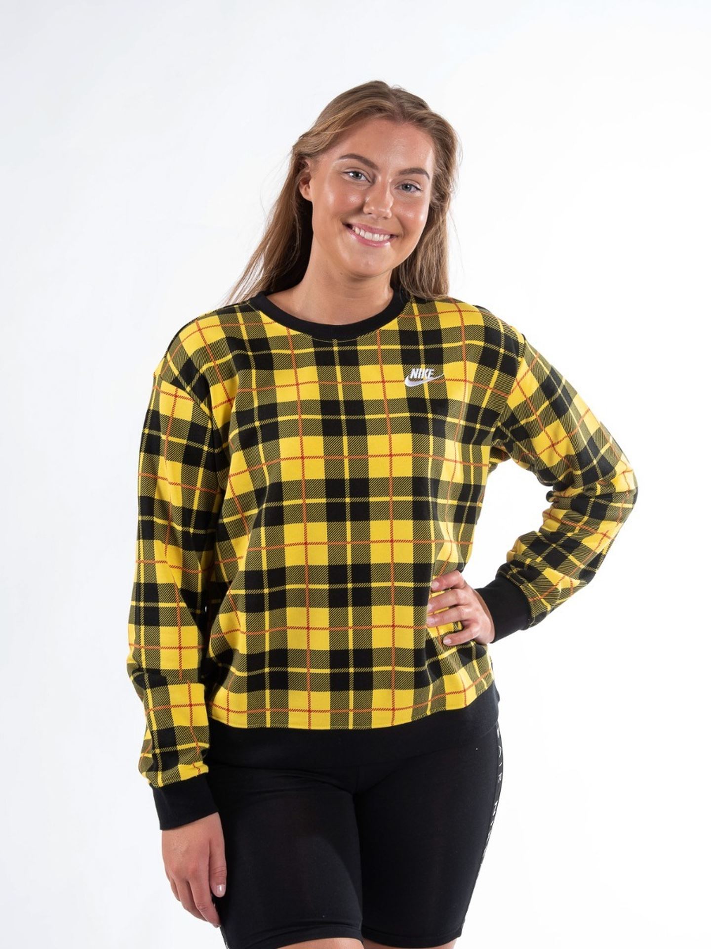 Sportswear Crew Flc Plaid