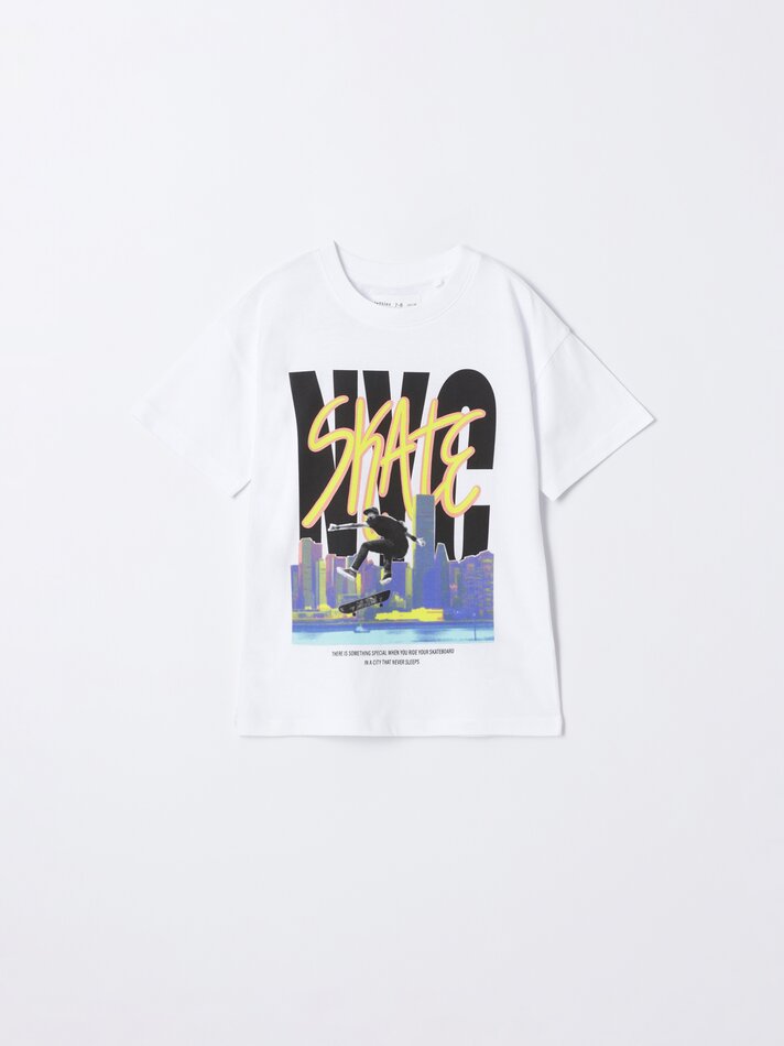Camiseta com estampa fotográfica - Branca