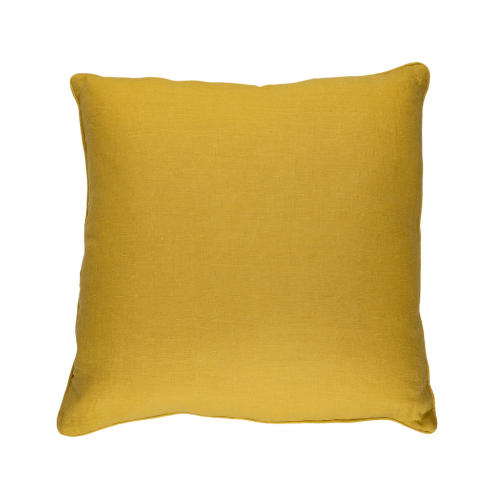 Kussen linnen Washed mustard