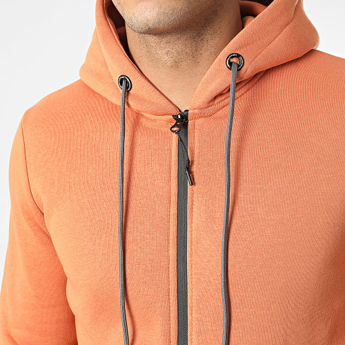 Sweat Zippé Capuche 9109 Orange