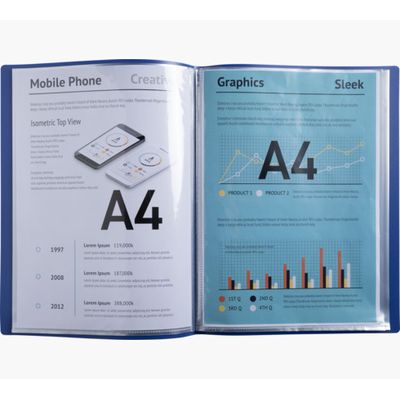 Exacompta BeeBlue - Porte vues - 40 vues - A4 - disponible dans différentes couleurs