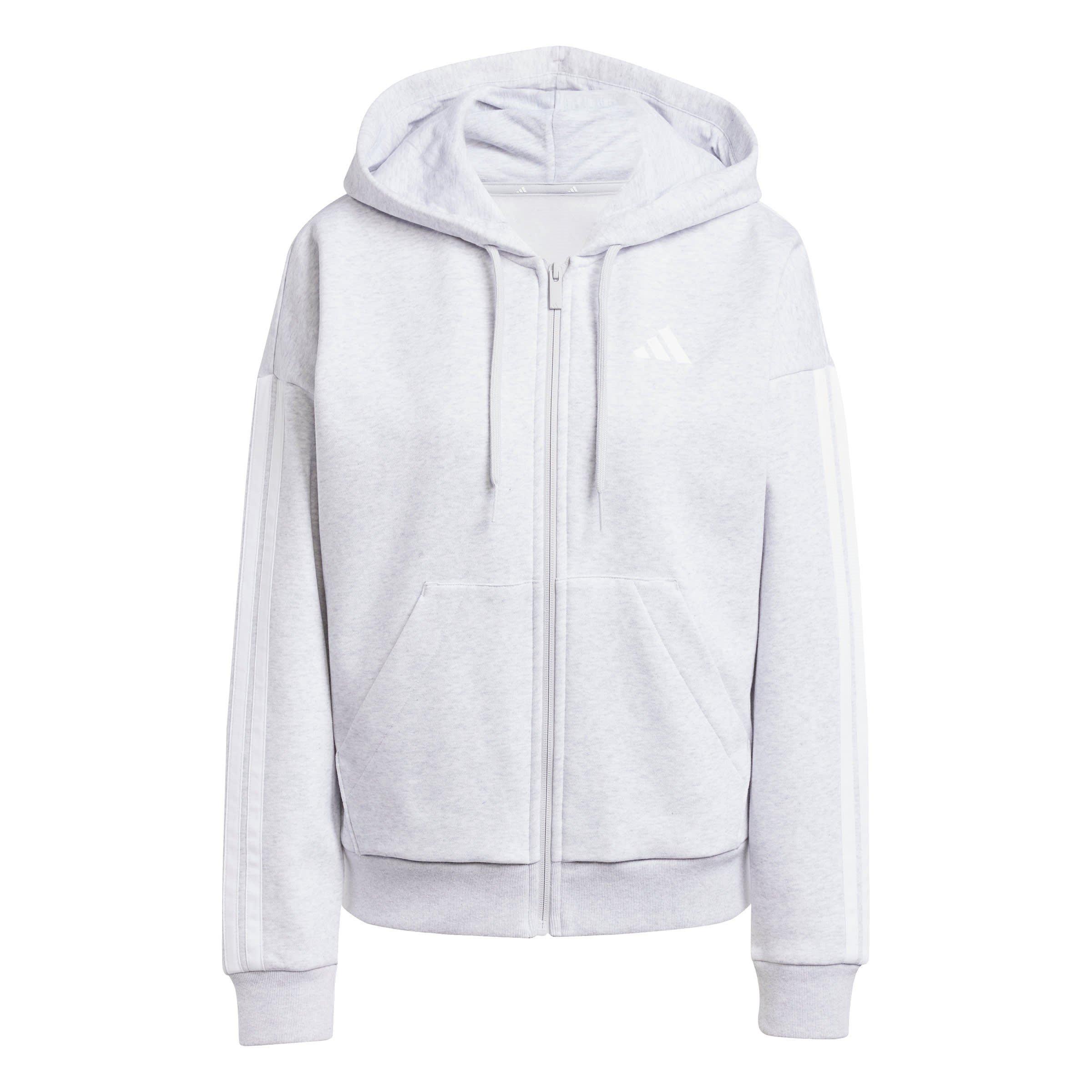 adidas Essentials 3 Stripe Zip Track Hoodie Womens