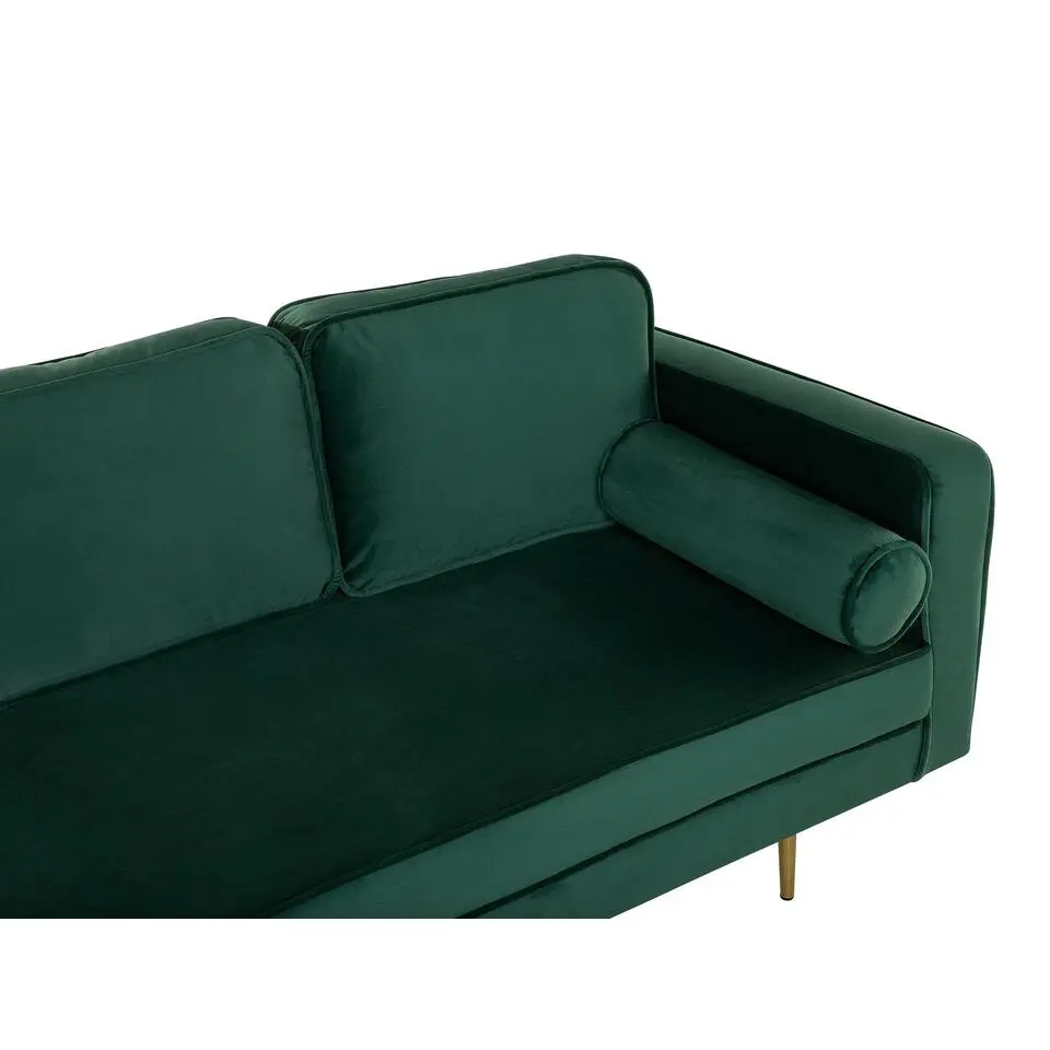 MIRAMAS - Chaise longue - Smaragdgroen - Rechterzijde - Fluweel
